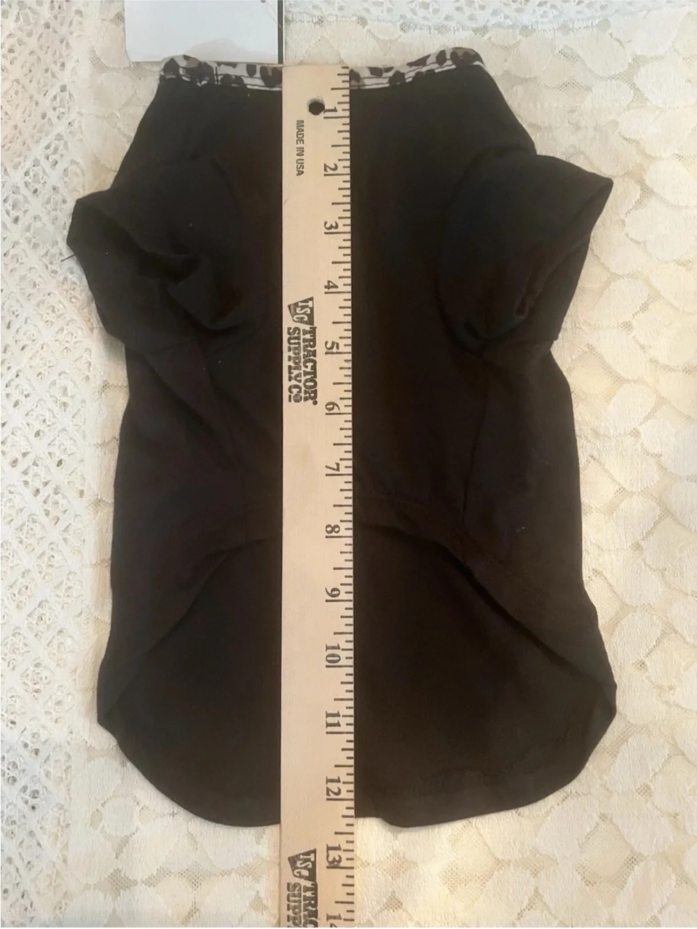 Thalia Sodi Black Tee with Leopard Pocket Accent Shirt Dog Apparel NEW